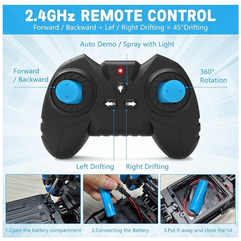 🆕- Remote Control Car, 2.4GHz RC Stunt Car, 360 Rotation. Red - Picture 6 of 8